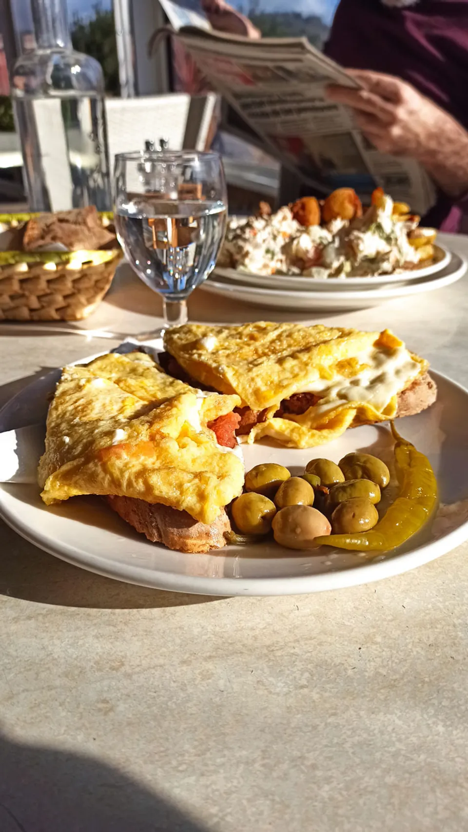 Mallorcan pa amb oli with sobrasada and cheese — Es Muntant