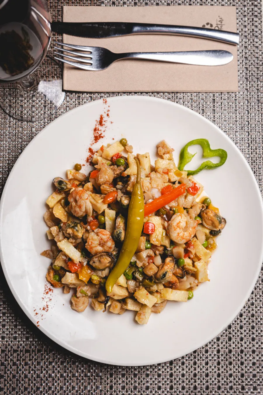 Traditional Mallorcan frito plated — Es Muntant Establiments